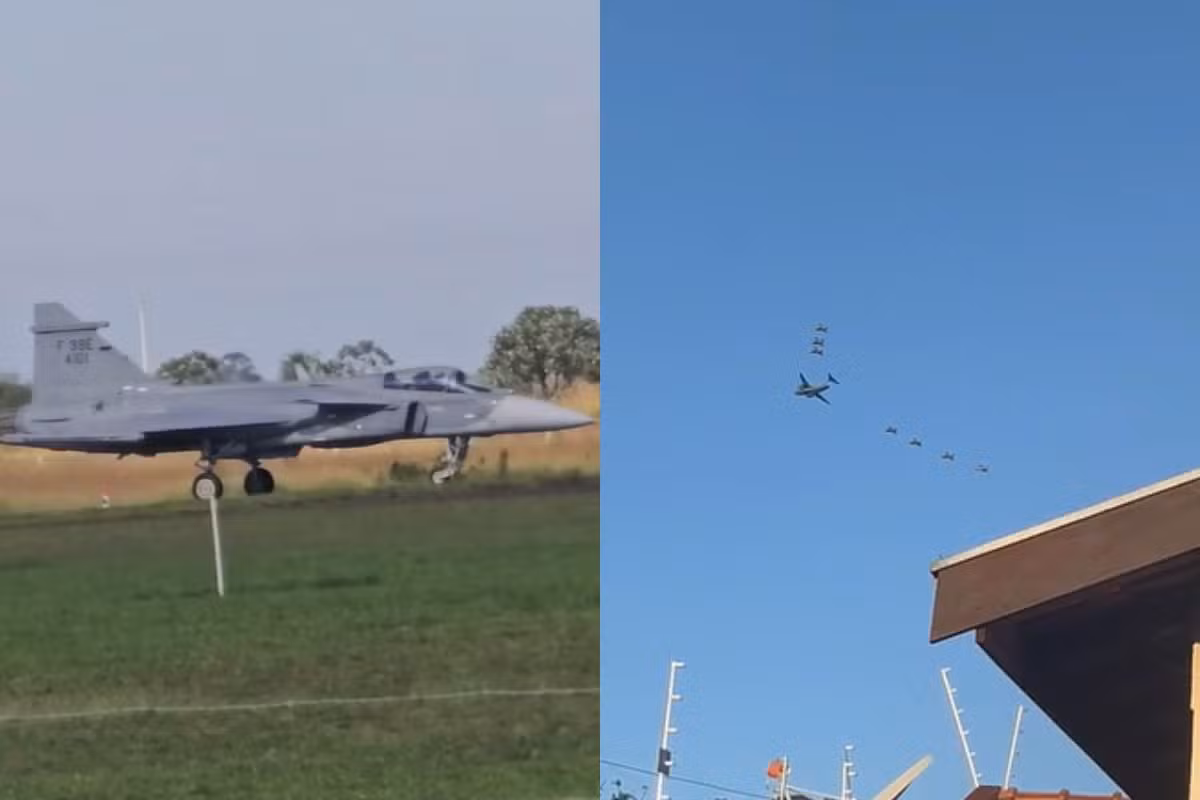 F-39 Gripen e KC-390: aeronaves supersônicas cruzam o céu de Campo Grande e chamam atenção; entenda