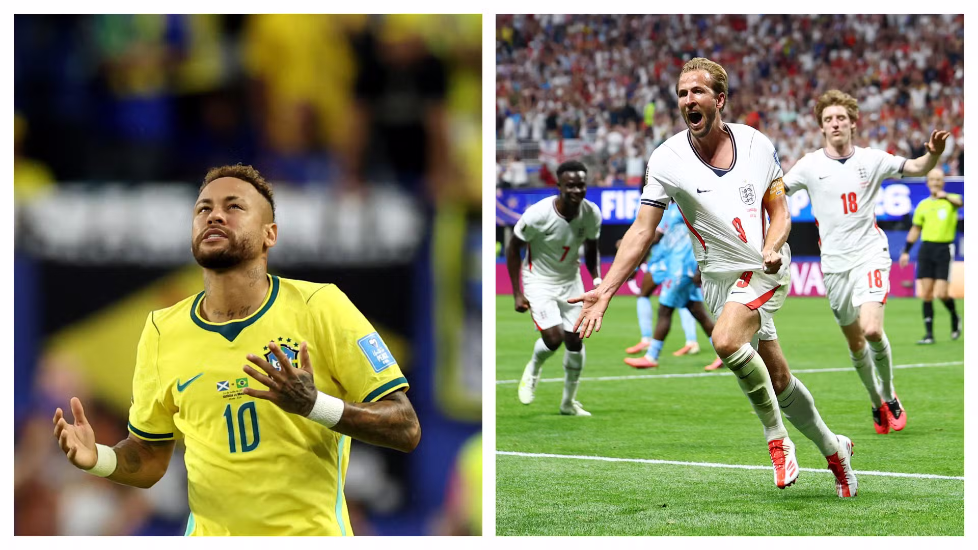 Brasil e Inglaterra jogam as oitavas da Copa do Mundo neste domingo; veja programação