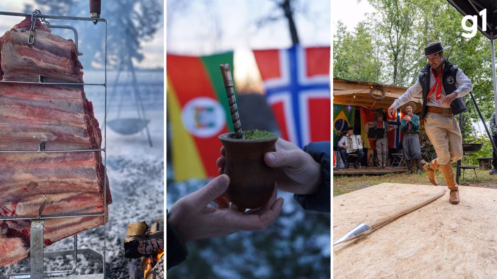 Churrasco, chimarrão e bombacha: a 11 mil quilômetros do RS, grupo faz acampamento farroupilha na Noruega