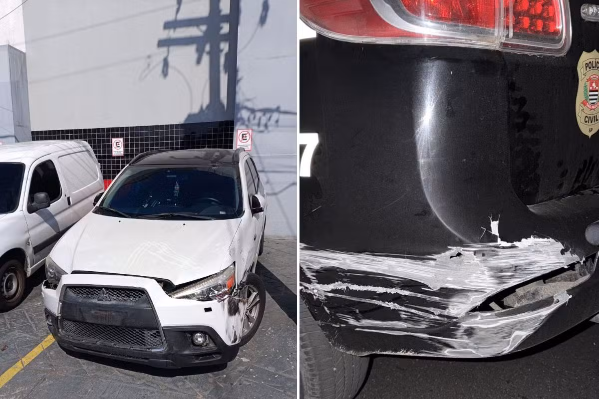 Suspeito de integrar facção bate em viatura durante perseguição e é preso no litoral de SP