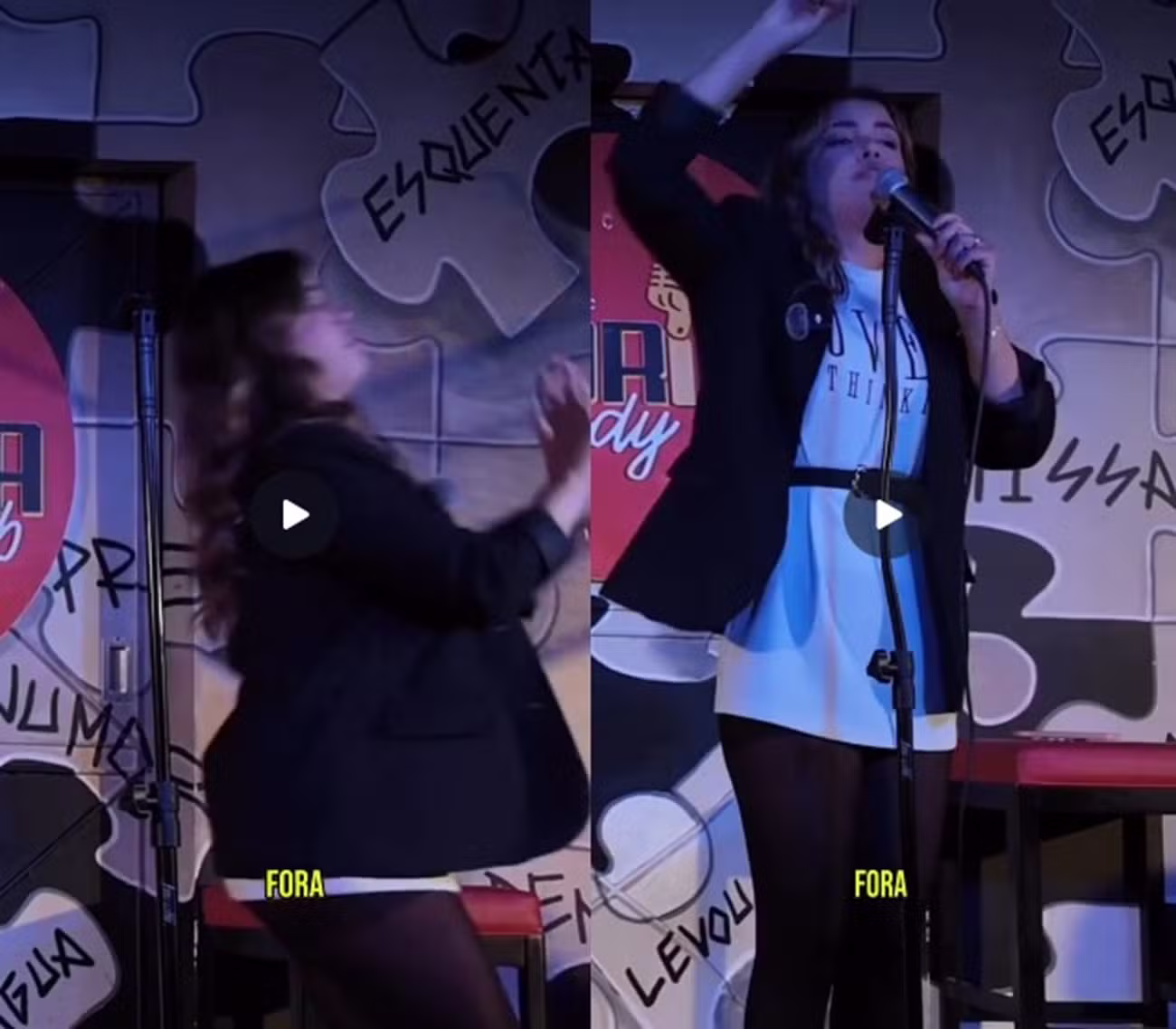 Comediante agredida com cadeirada em Florianópolis: suspeita é indiciada por injúria e vias de fato