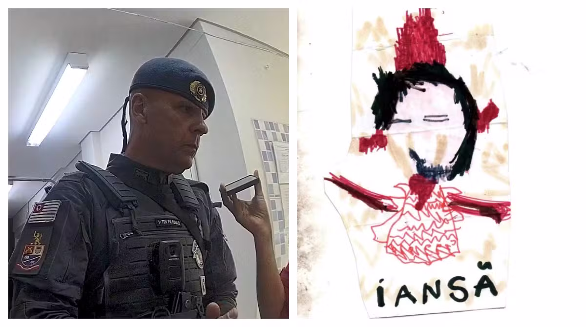 Vídeo mostra entrada de policiais em escola após pai reclamar de lição sobre orixá; diretora explica tarefa e policial diz que ela queria 'impor ideologia'