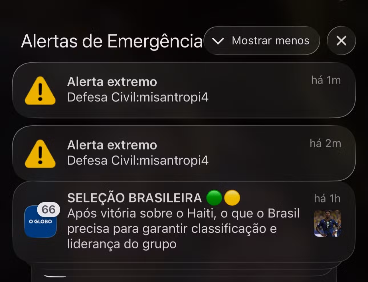 Defesa Civil Nacional diz que sistema foi invadido e disparou alerta falso; veja o que se sabe