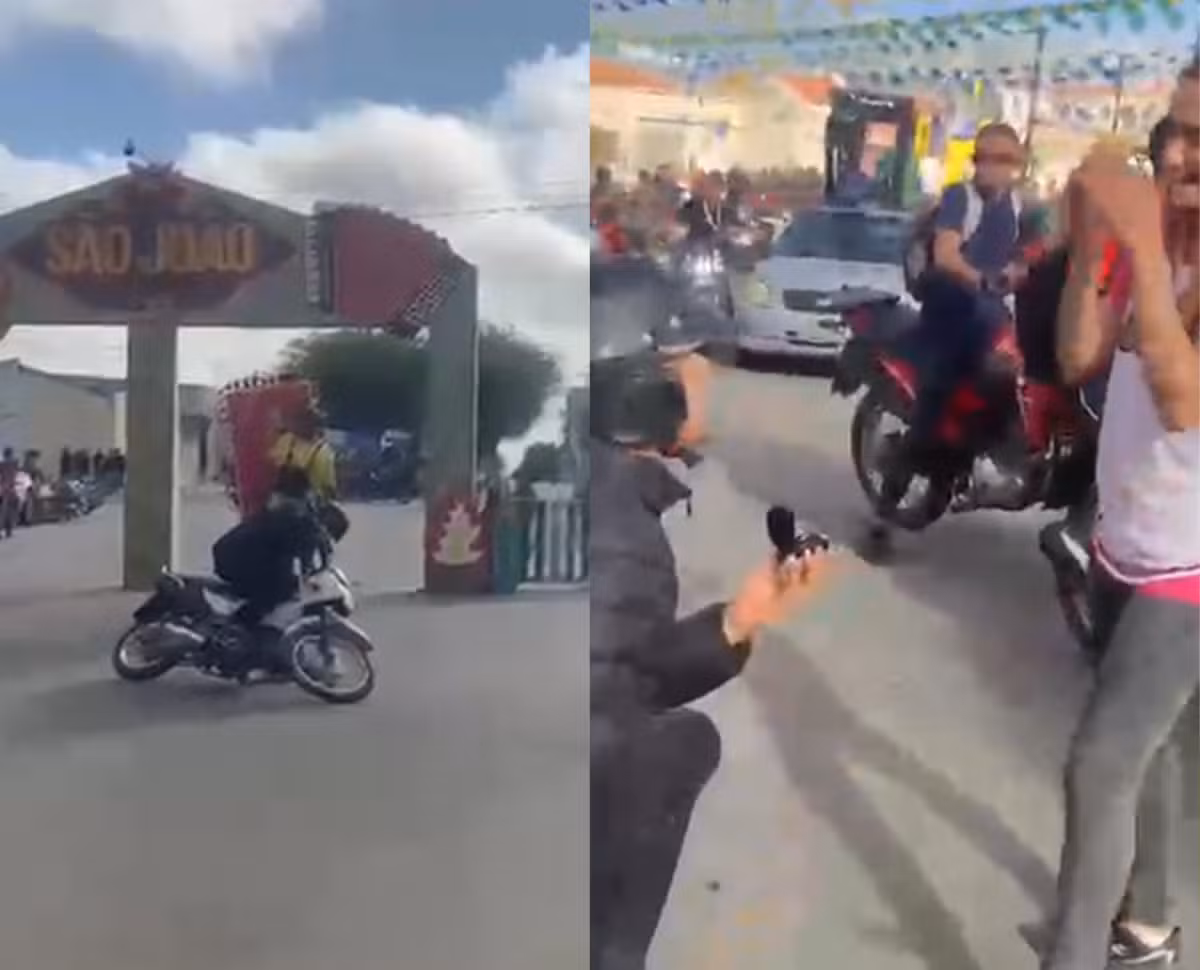 Jovem simula acidente de moto para fazer pedido de namoro surpresa durante evento na PB: 'Foi um mix de emoções'; VÍDEO