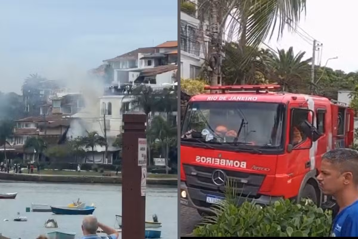 Incêndio atinge restaurante na Orla Bardot, em Armação dos Búzios