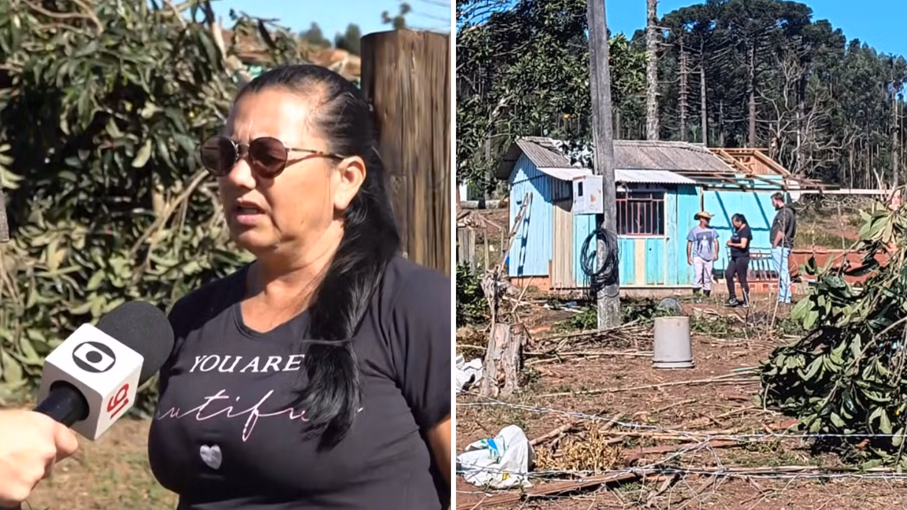 Moradora atingida por tornado no Paraná diz que temporal parecia filme de terror: 'Casa de vizinho voando, choro, pedido de socorro'