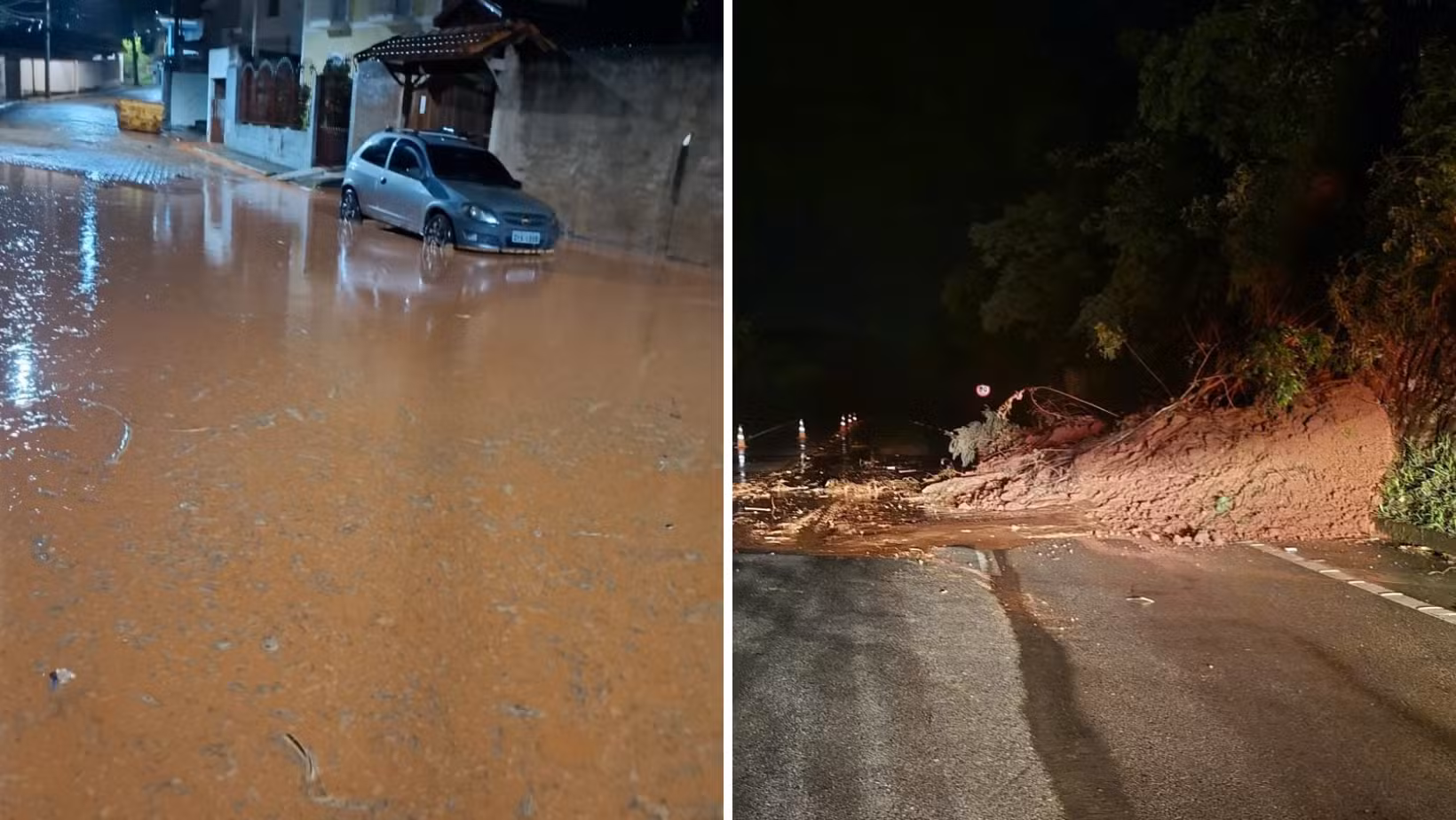 Chuva forte mata oito bovinos e provoca alagamento e deslizamento em São Luiz do Paraitinga, SP