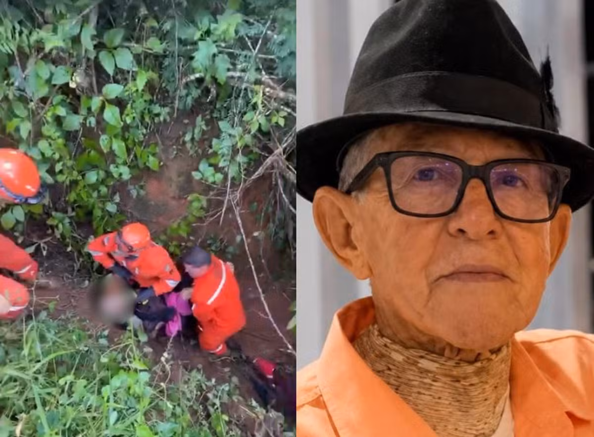 Idoso morre após sumir por dois dias e ser encontrado em buraco de 3 metros de profundidade em matagal; vídeo mostra resgate