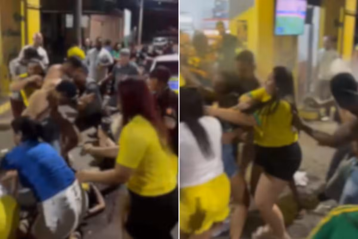 VÍDEO: aglomeração após jogo do Brasil termina em briga e deixa mulher desacordada no interior de SP