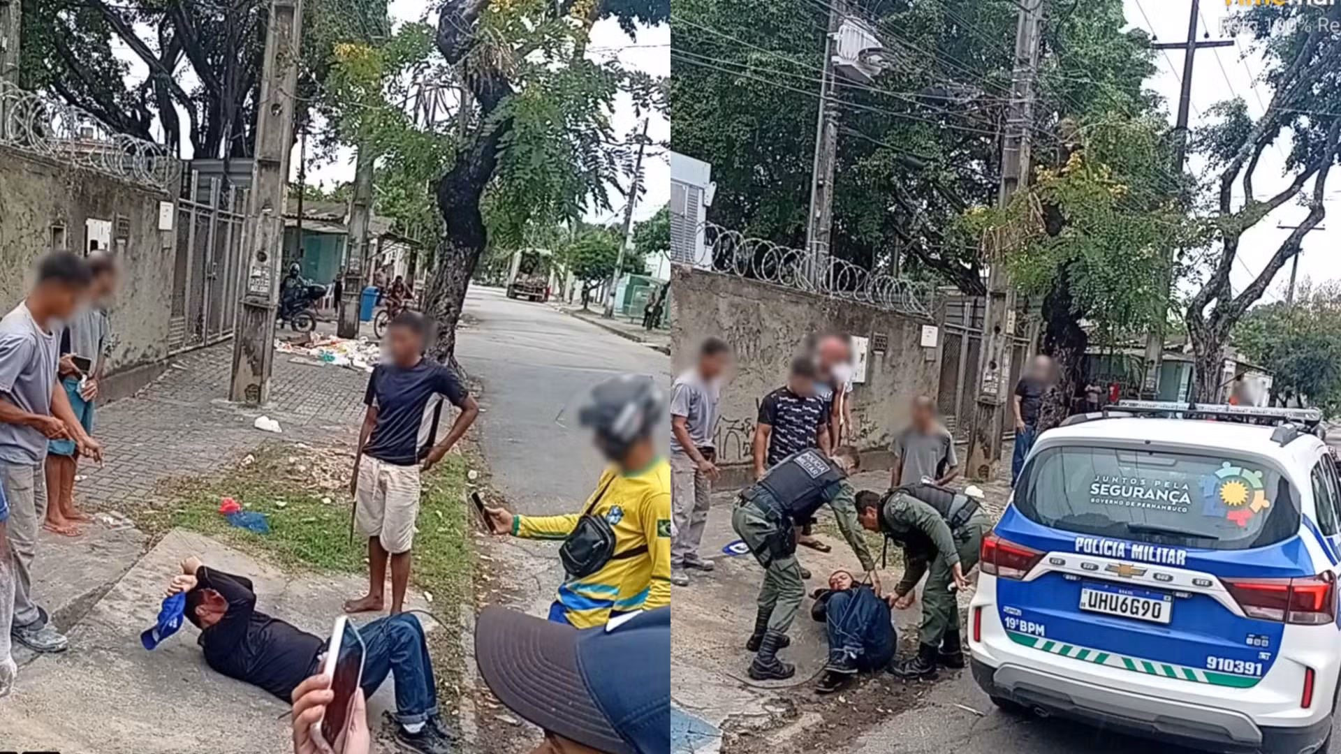Suspeito de assalto a ônibus é preso em flagrante após ser contido e agredido pela população na Zona Sul do Recife