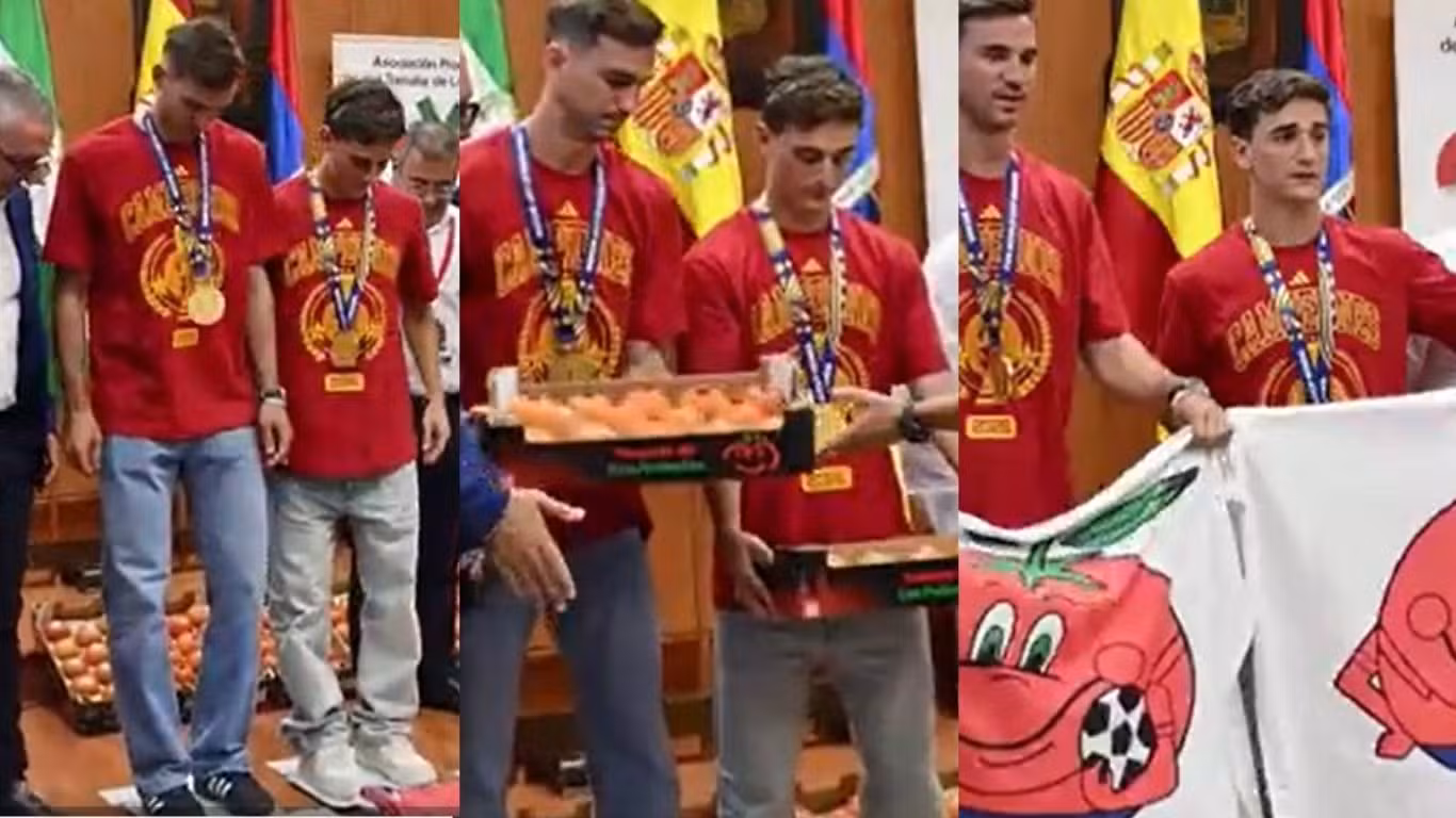 Cidade espanhola presenteia campeões da Copa com tomates equivalentes ao próprio peso; veja vídeo