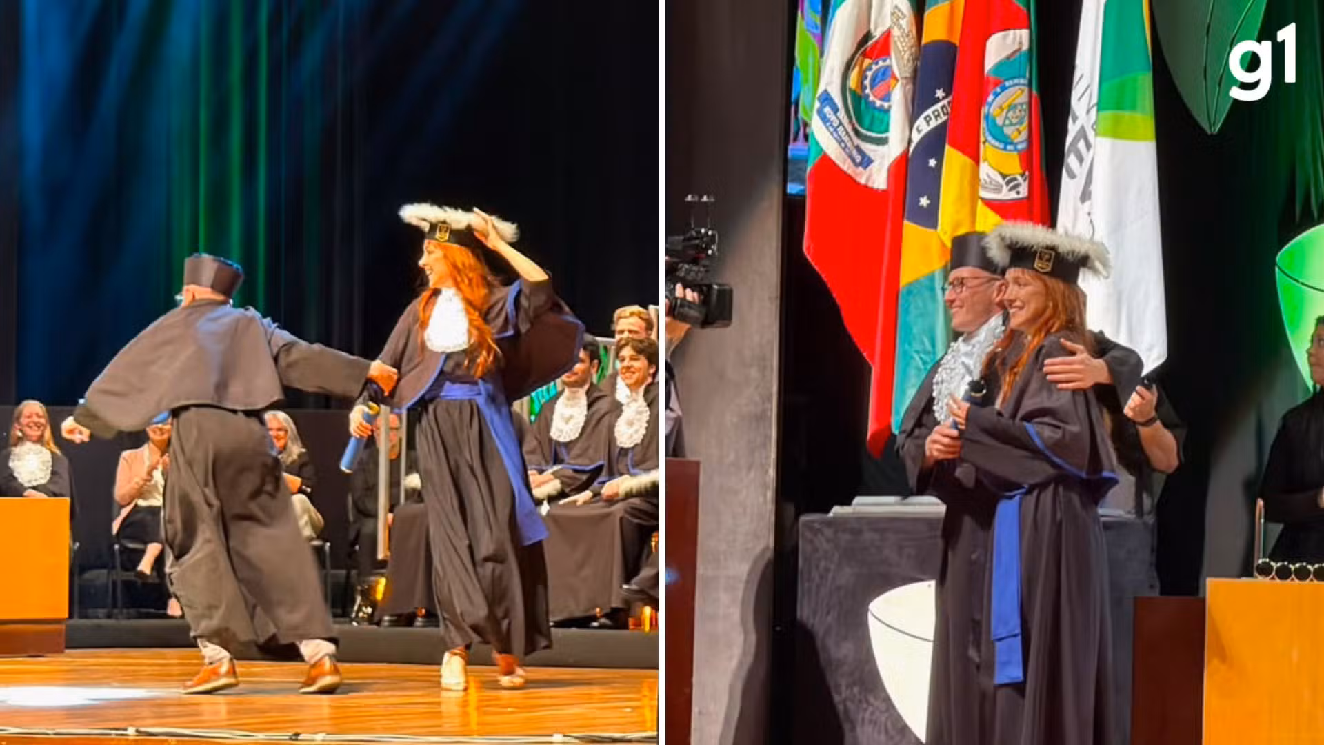 VÍDEO: Paraninfo corre atrás de jovem que esqueceu diploma e foto em formatura no RS
