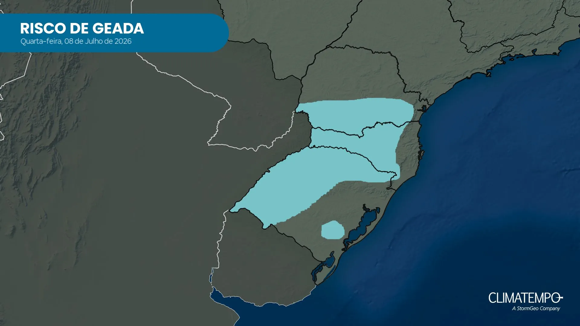 Massa de ar polar derruba temperaturas no RS e cidades registram até