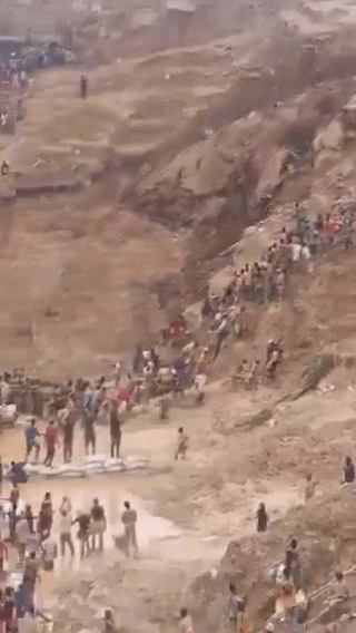 VÍDEO mostra deslizamento de terra que matou mais de 100 em mina de ouro na República Centro
