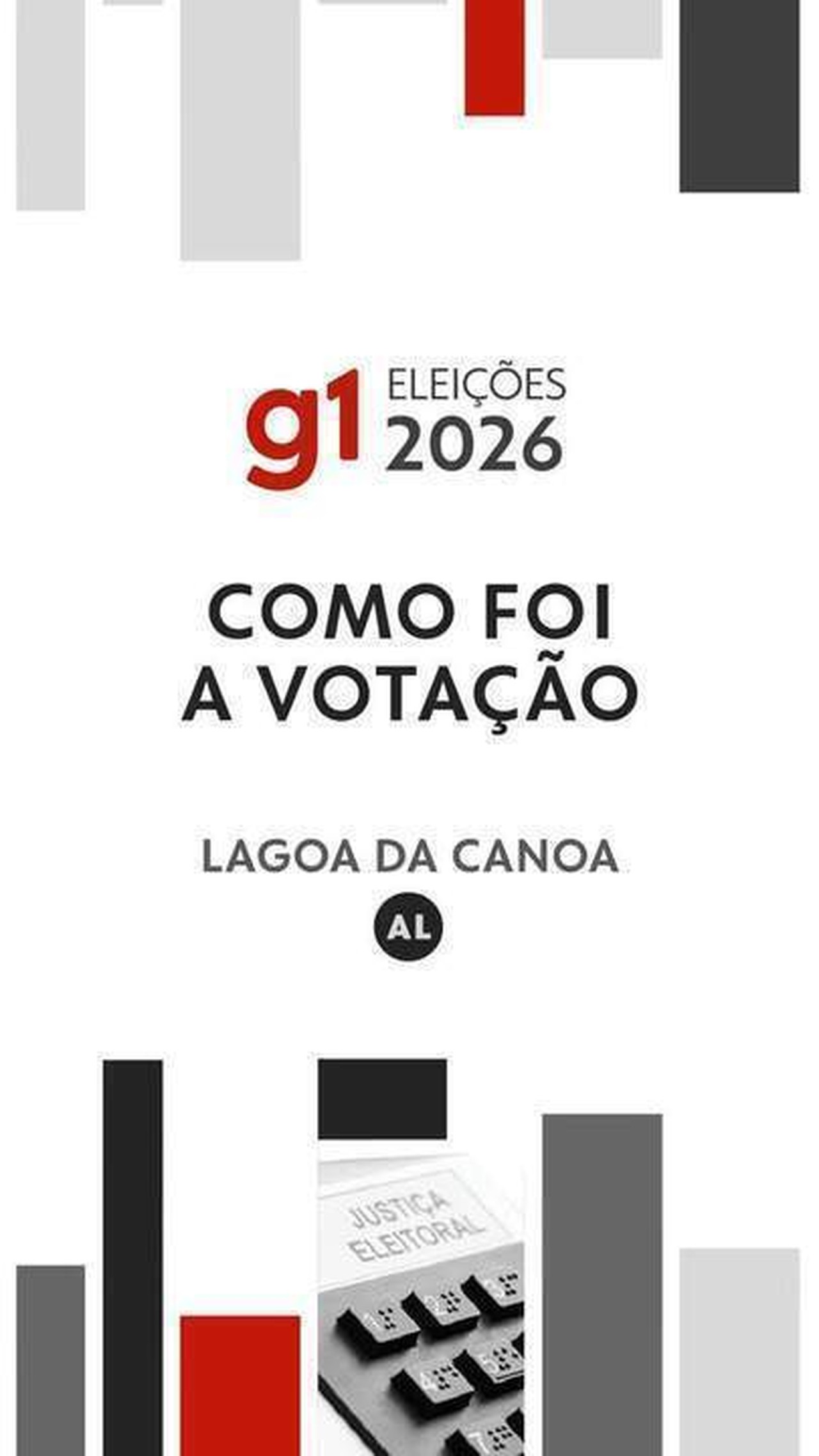 Lagoa da Canoa (AL): como foi a votação no 1º turno em 2026