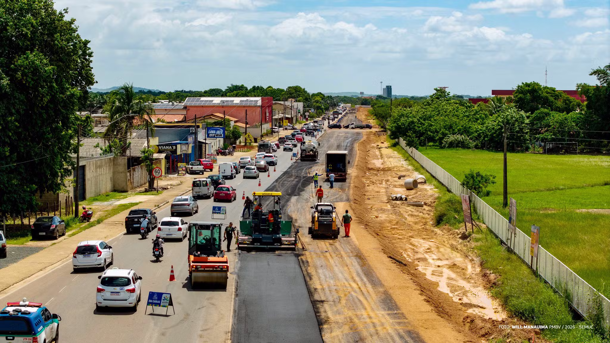 Com duplicação da Av. Venezuela, Prefeitura amplia mobilidade com asfaltamento