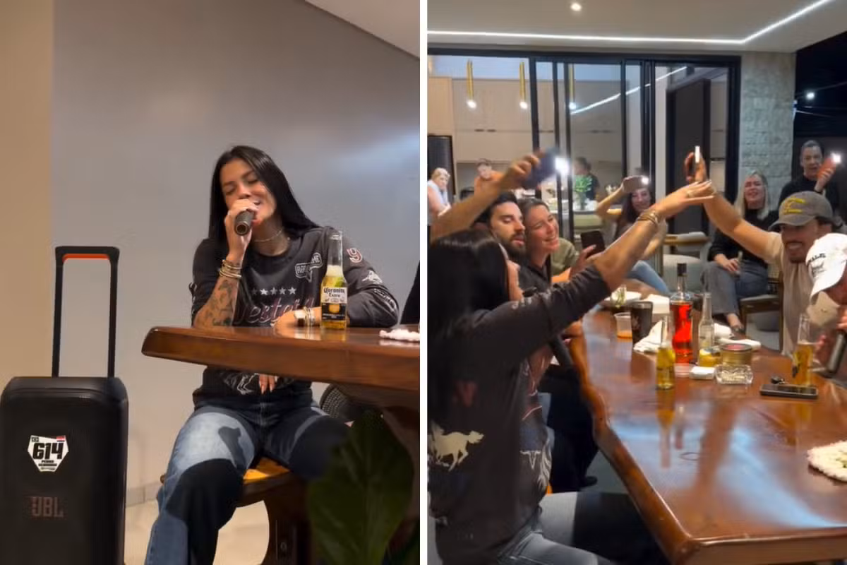 Ana Castela faz show particular para família em noite com rabada no cardápio