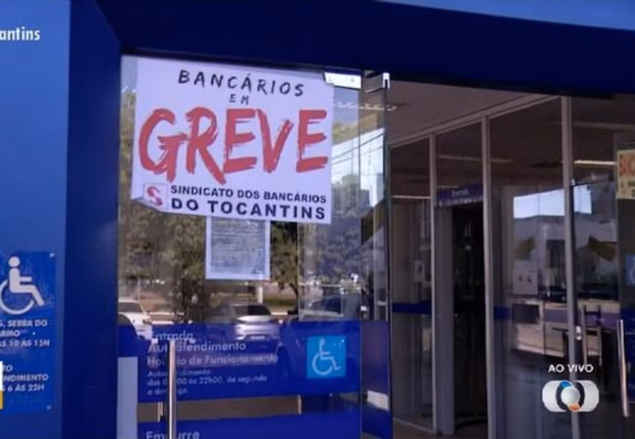 Agências bancárias da Caixa no TO fecham após bancários entrarem em greve