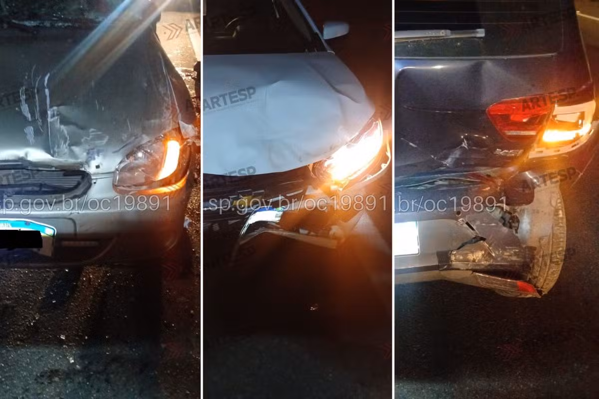 Engavetamento provocado por charrete deixa cinco feridos em rodovia de SP