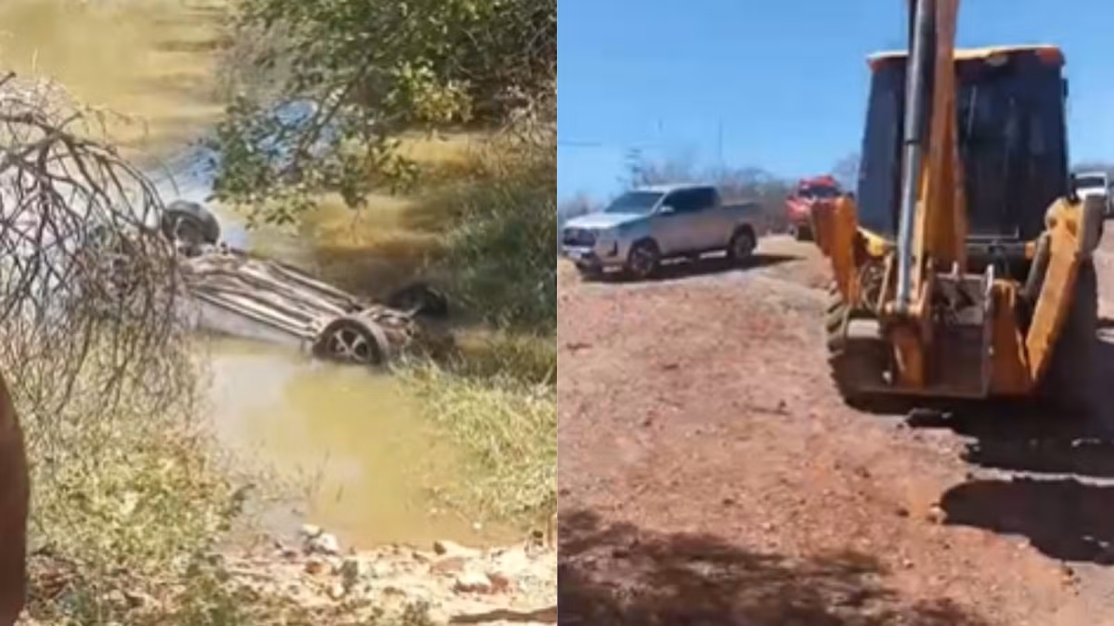 Motorista morre após carro cair dentro de lago no PI e ficar submerso