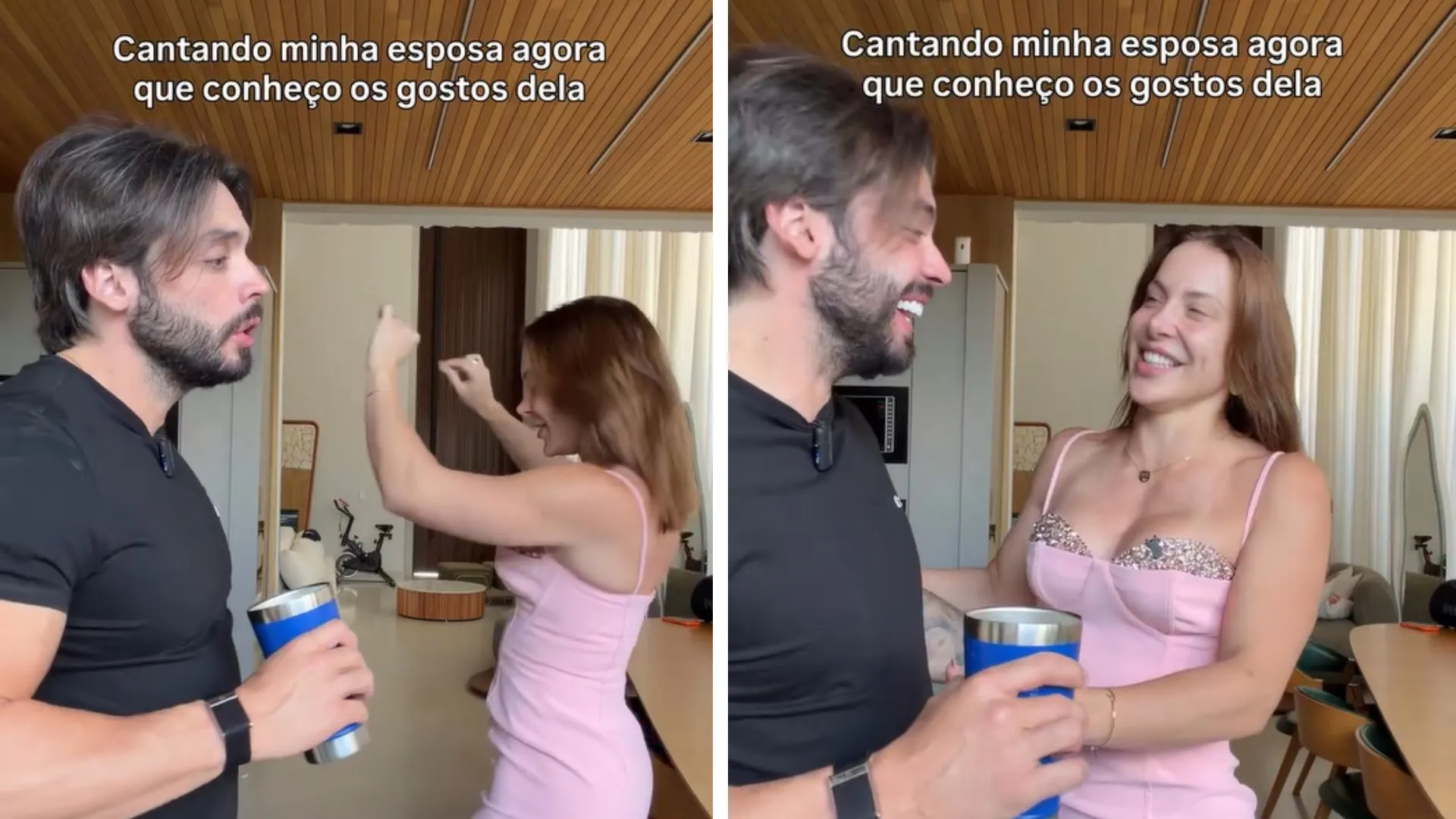 Influenciador diverte com cantadas para a esposa a partir dos gostos dela: 'Fatura de cartão de crédito é feita para pagar'