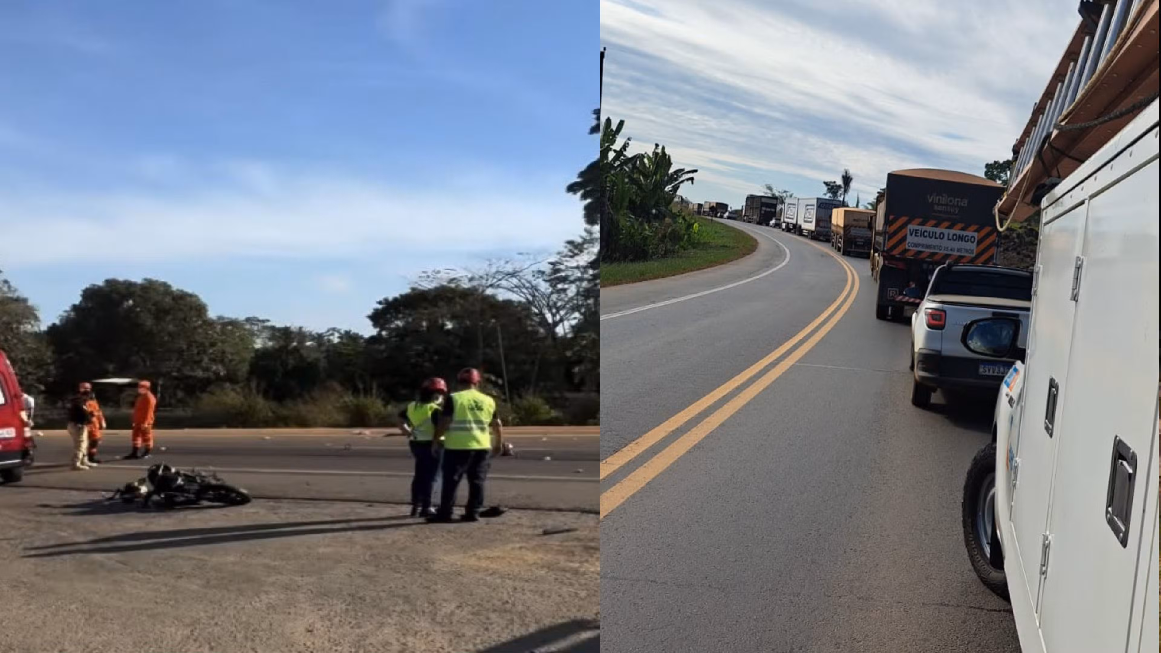 Casal morre após ser atropelado por caminhão na BR