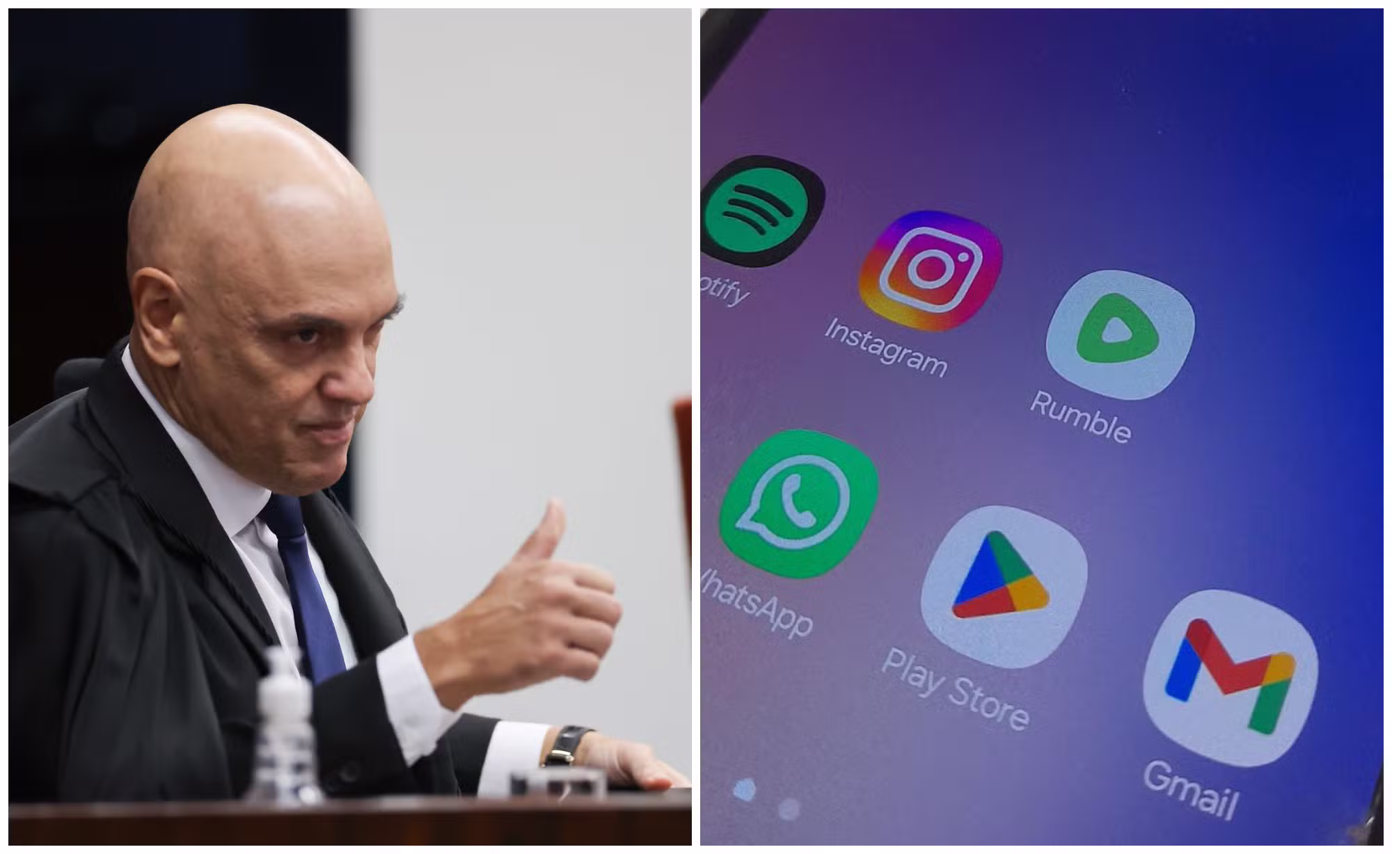 Rumble e Trump Media pedem à Justiça dos EUA julgamento de Moraes à revelia