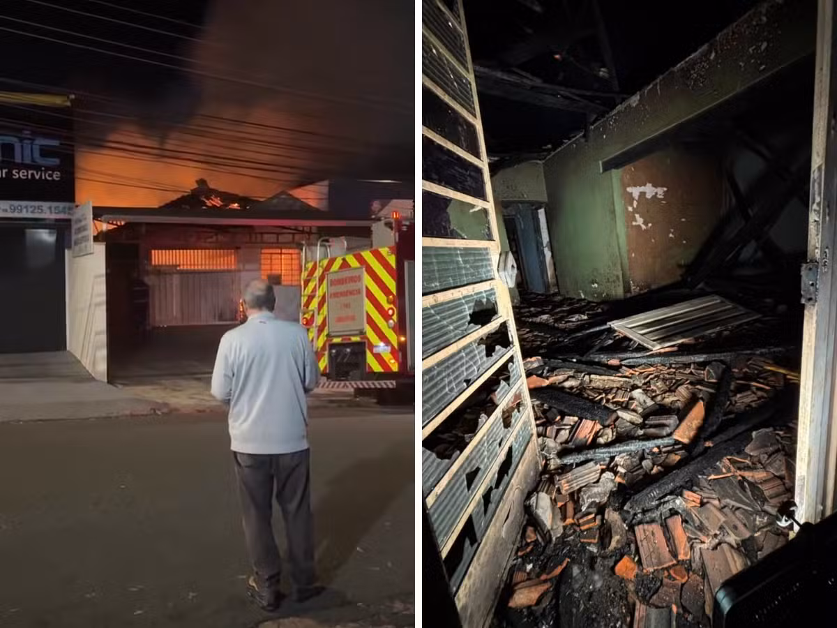 Casa desocupada pega fogo e parte de telhado cai em Campinas