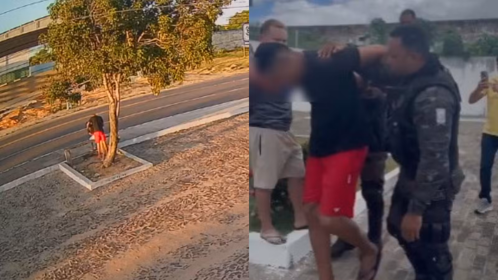 Vídeo: Mulher é agarrada por homem em parada de ônibus no litoral do Piauí; suspeito preso