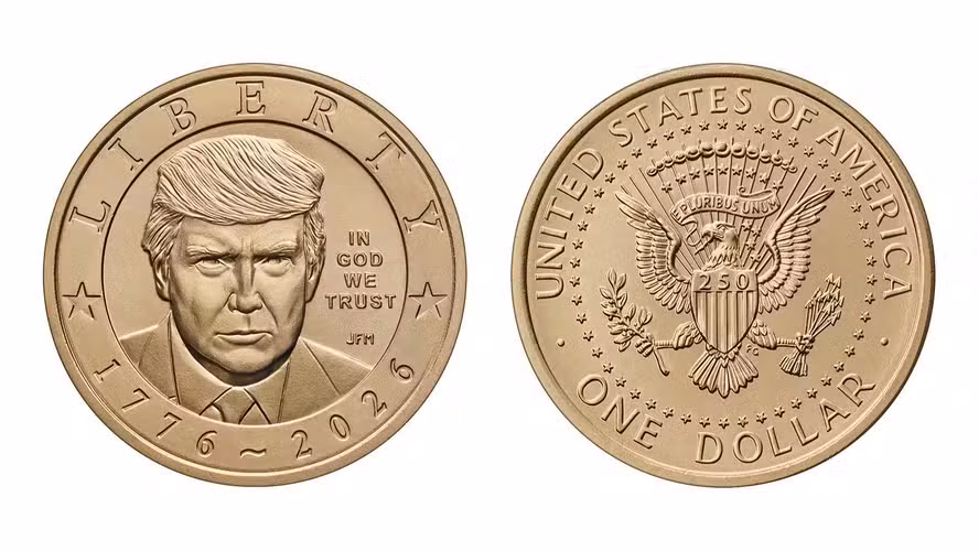 EUA começam a produzir moeda comemorativa de US$ 1 com imagem de Trump