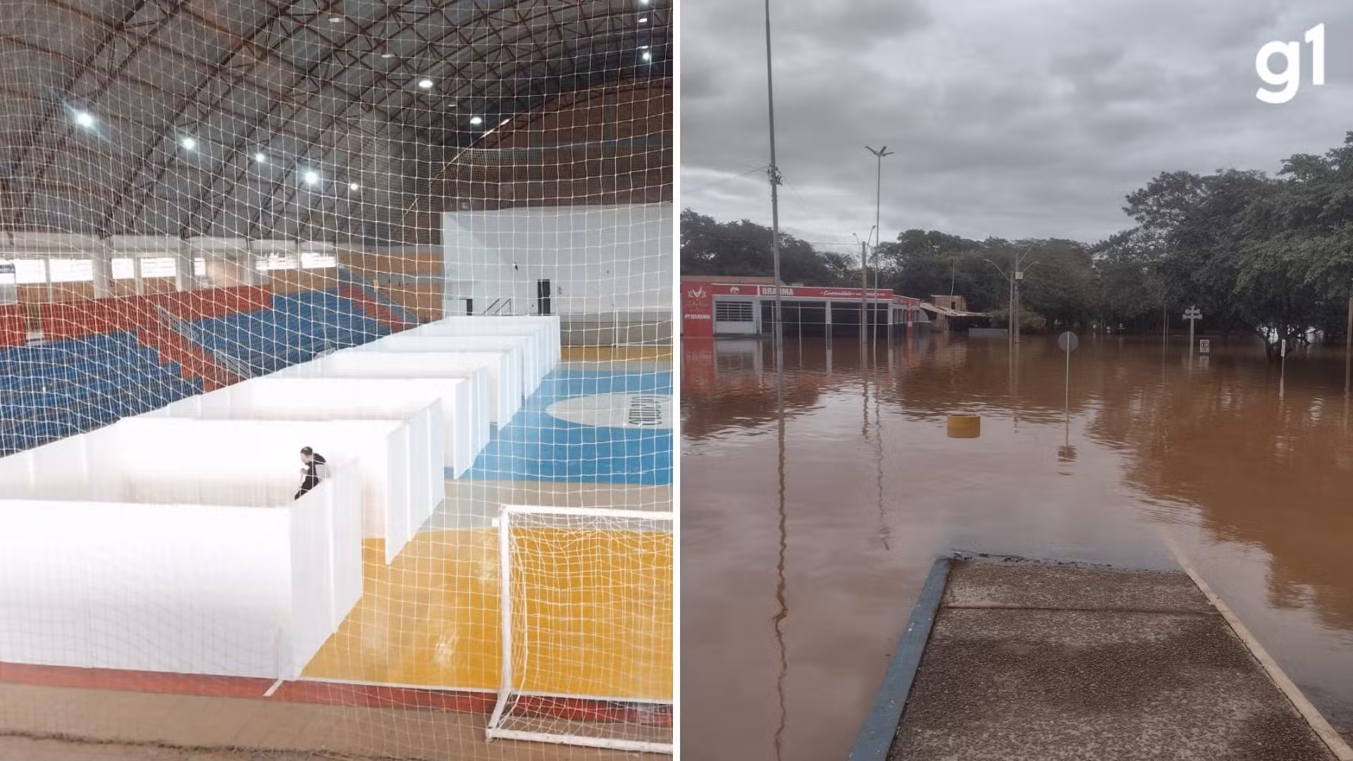 Rio Uruguai ultrapassa cota de inundação e abrigo é montado para receber famílias no RS