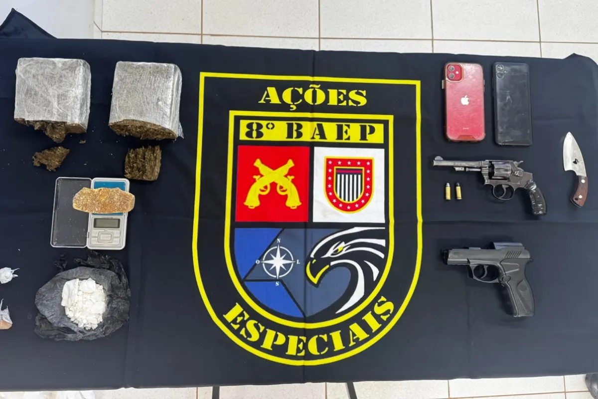 Dois suspeitos de tráfico de drogas são presos e armas são apreendidas na região de Presidente Prudente