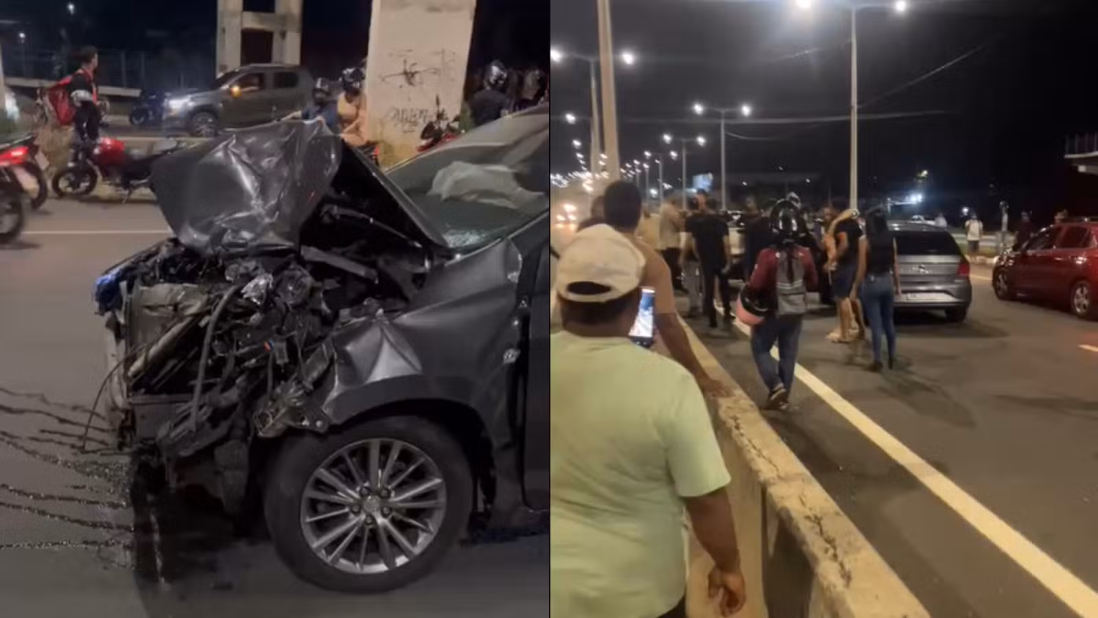 Engavetamento na BR-316 em Teresina envolve sete veículos; testemunhas citam racha