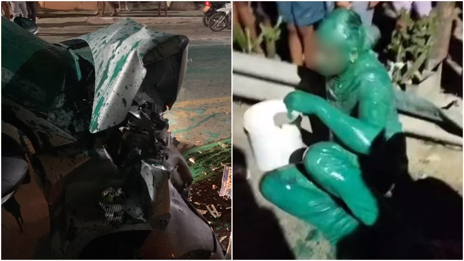 Vereador é preso após colidir com caminhonete carregada de tinta e 'deixar' motorista verde no Ceará; vídeo