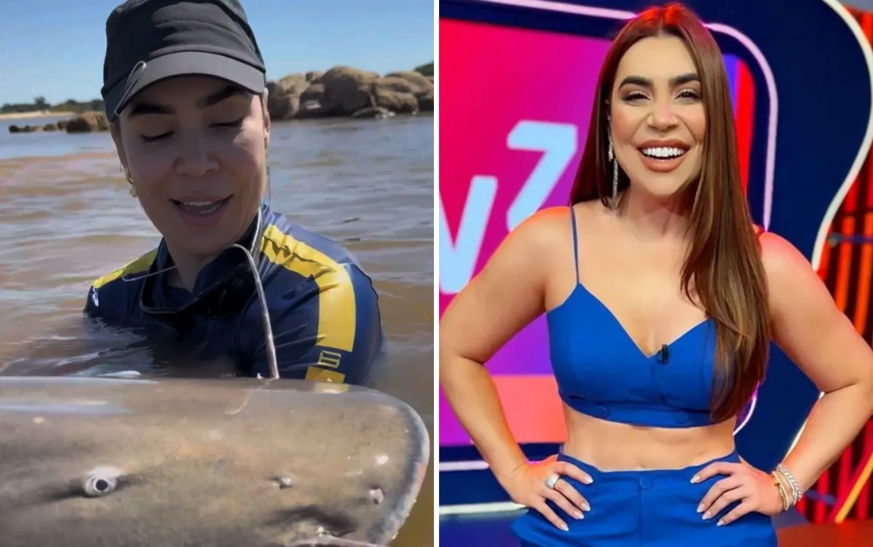 Cantora Naiara Azevedo pesca piraíba com 2,4 metros; vídeo