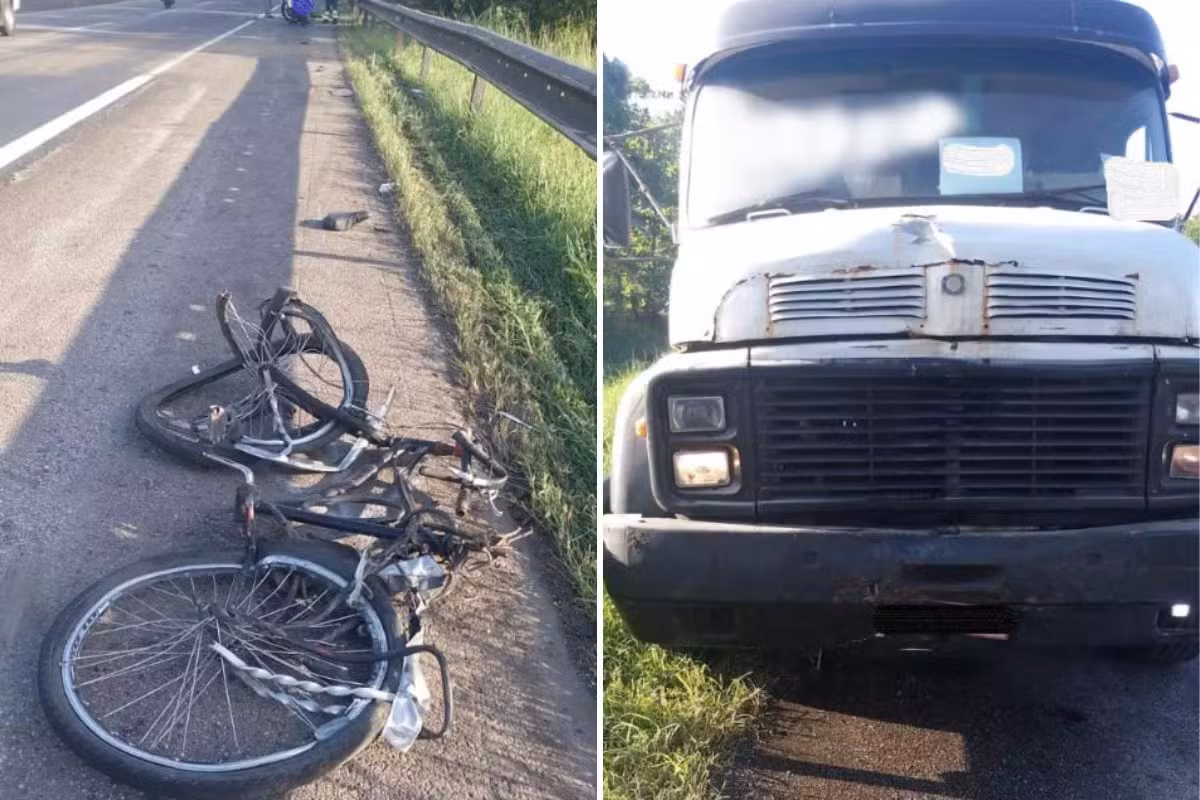 Investigação aponta que caminhão invadiu acostamento e estava com excesso de carga quando matou ciclista na Anchieta, SP