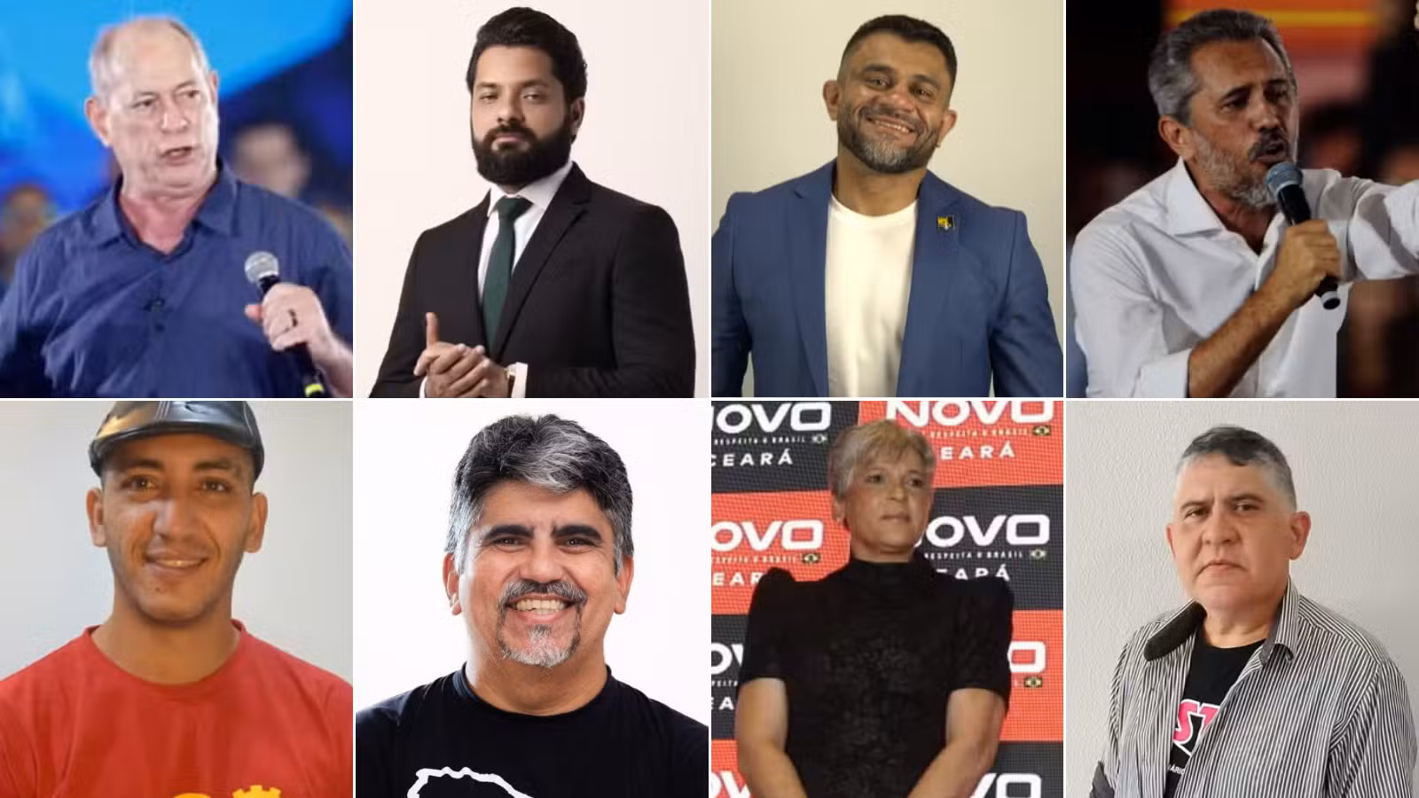 Pedalada, encontros e carreatas: veja como foi o dia dos candidatos ao governo do Ceará