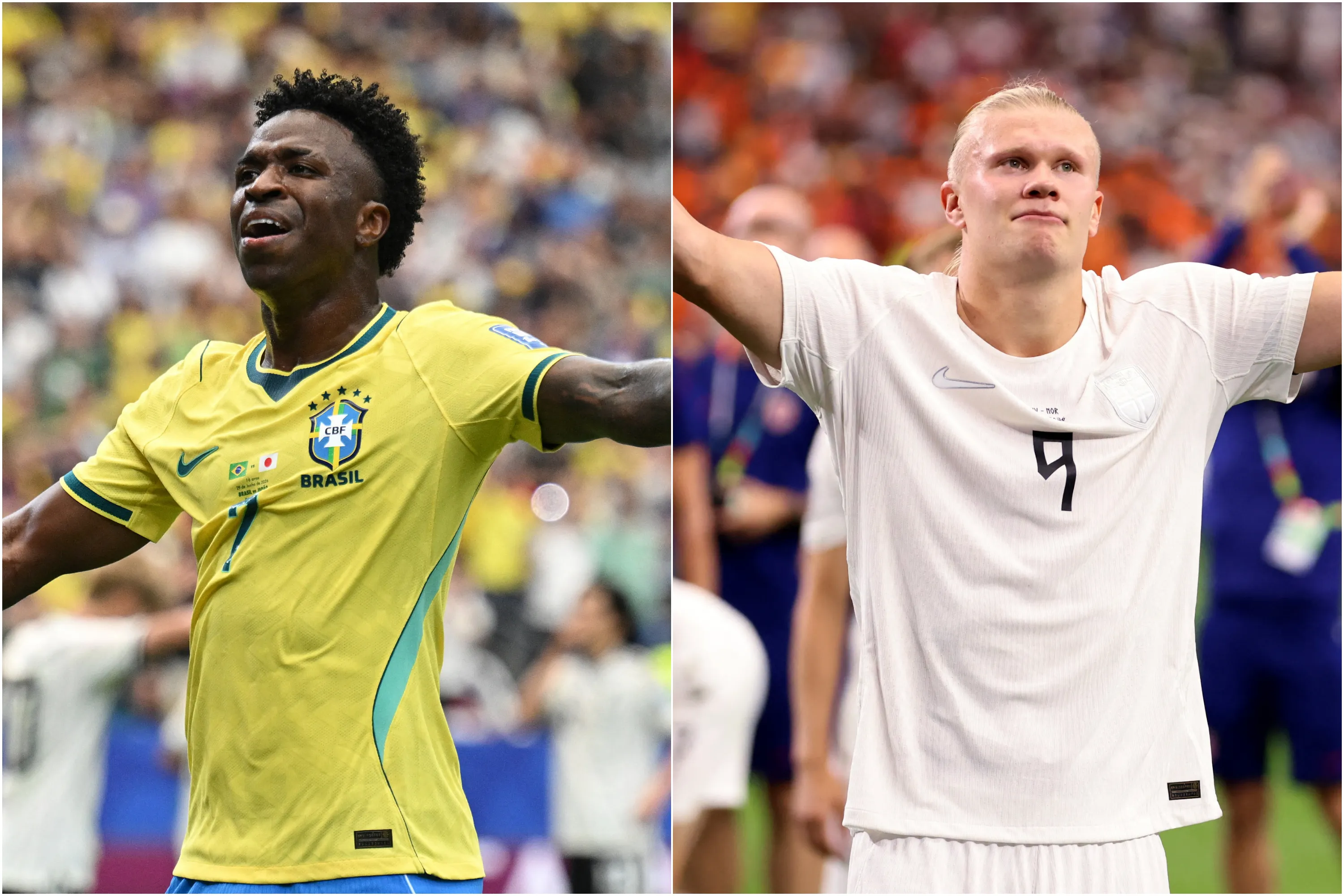 Vini Jr. ou Haaland: qual o jogador mais valioso da partida entre Brasil e Noruega?