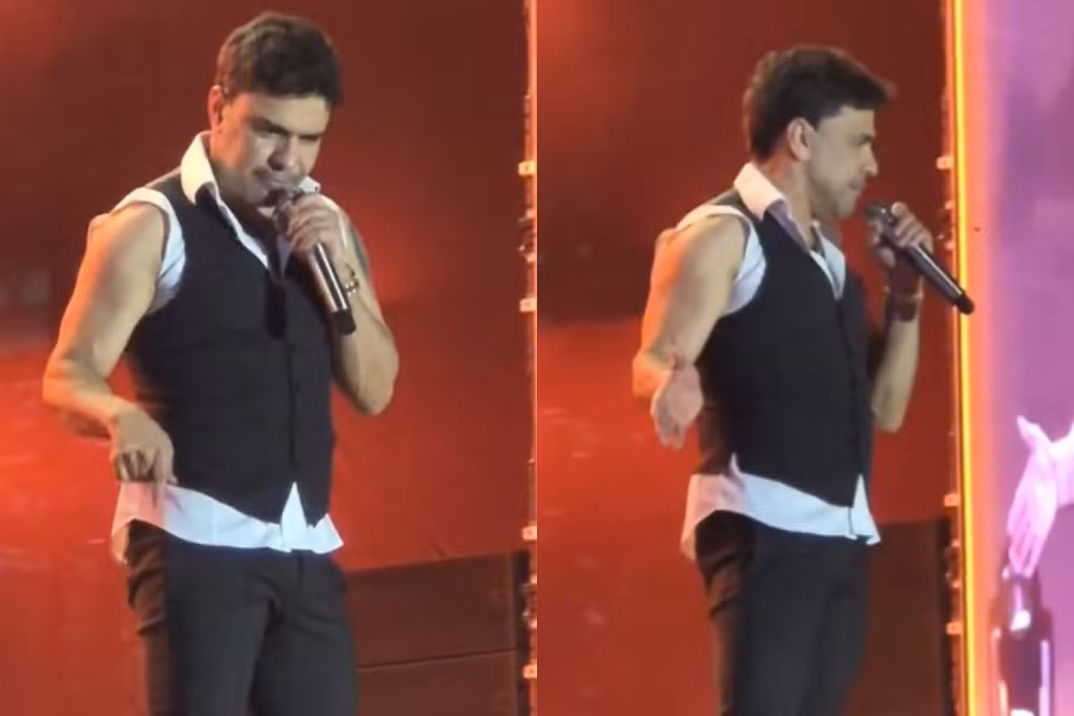 Zezé Di Camargo homenageia Rick durante show em MT e diz que cantor 'está do lado direito de Deus'