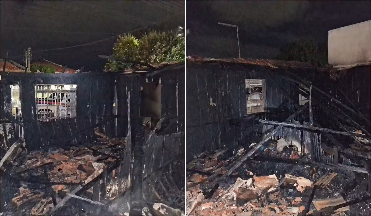 Carregador de celular pega fogo, provoca incêndio e deixa casa interditada por risco de desabamento em Presidente Prudente