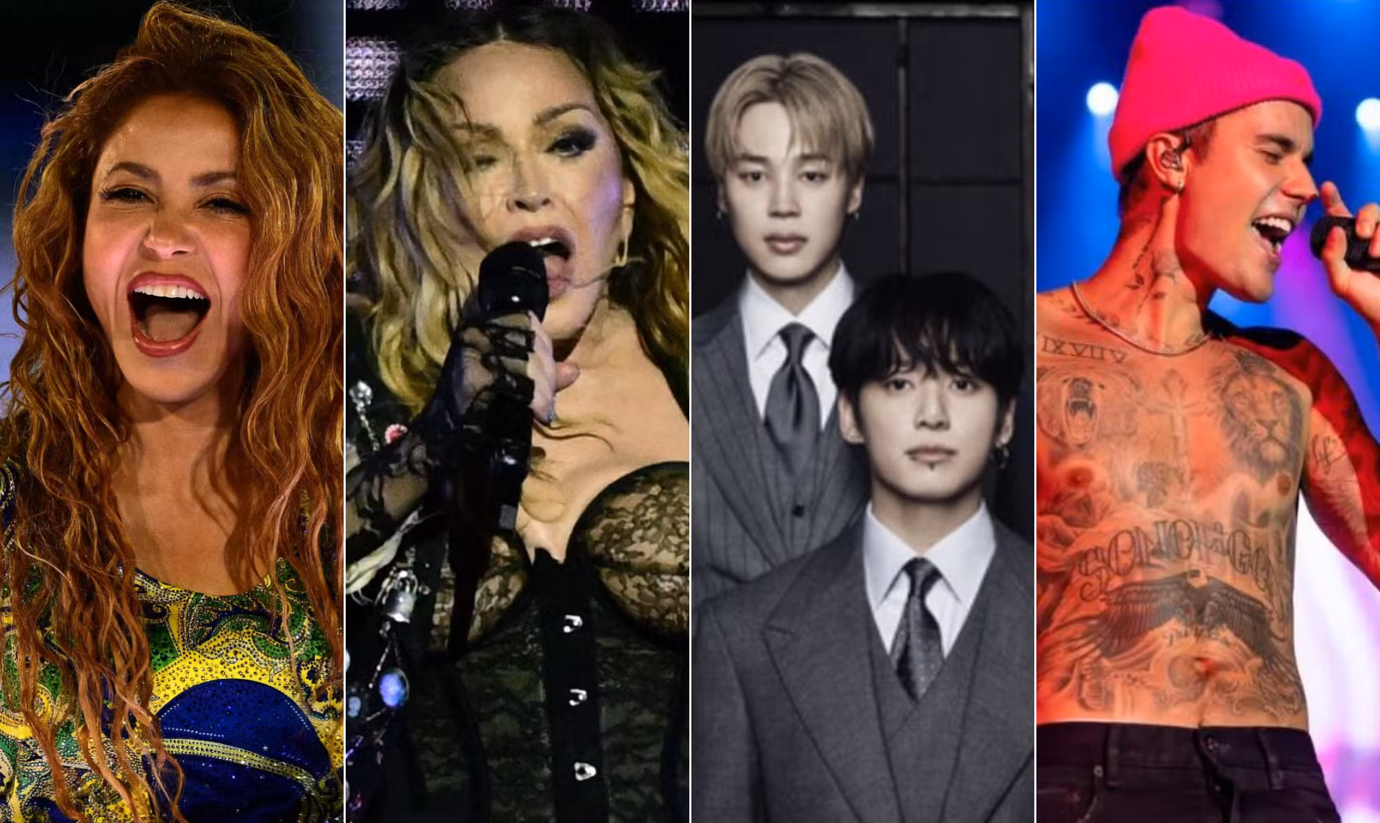 Final da Copa de 2026 tem Tom Cruise, Madonna, Shakira e Bieber; saiba detalhes da performance de cada um