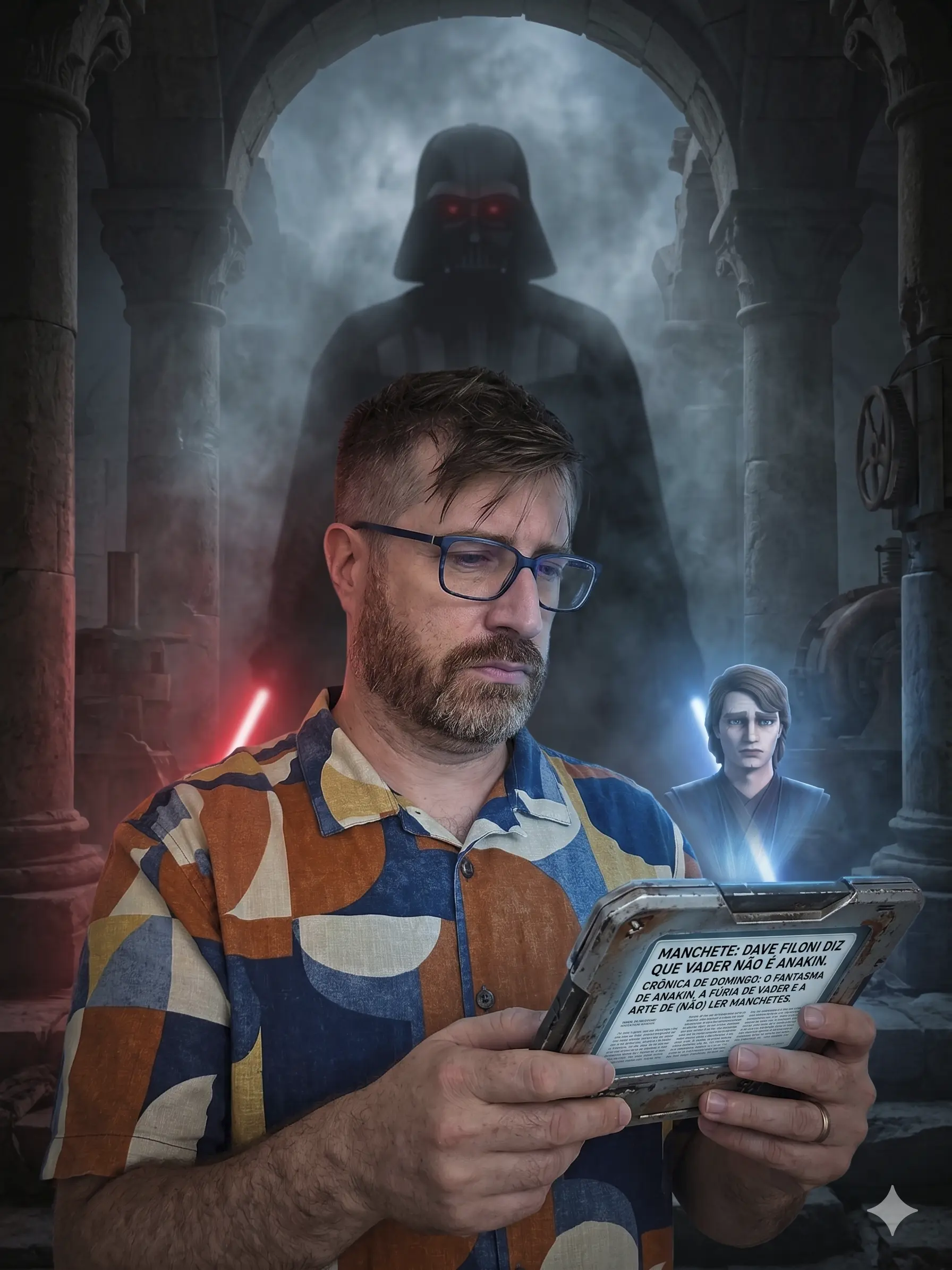 O Fantasma de Anakin, a Fúria de Vader e a Arte de (Não) Ler Manchetes