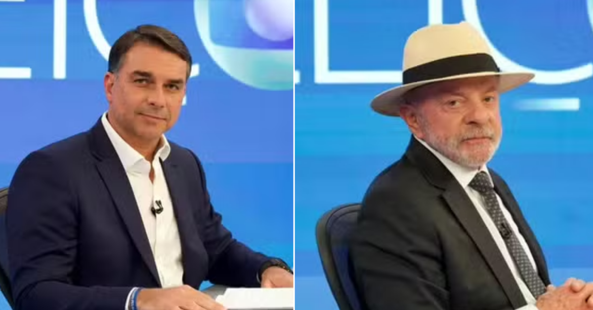 Flávio citou Lula 16 vezes na Globo; presidente não mencionou o rival