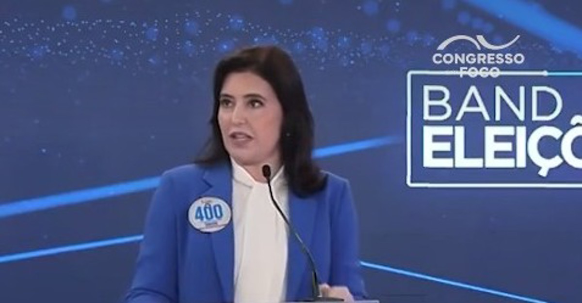 Simone Tebet: "Bandido bom é bandido preso, trabalhando e estudando"