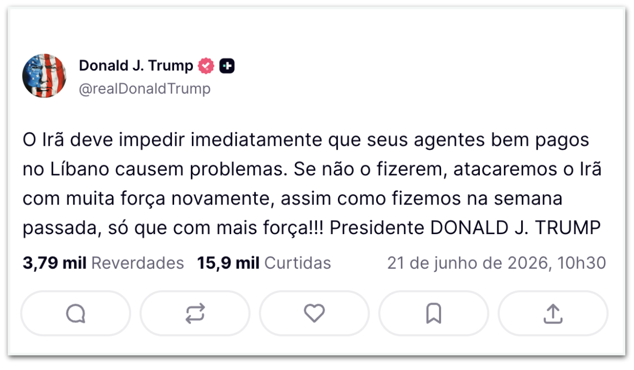 Irã deixa negociações depois de ameaças de Trump, diz agência