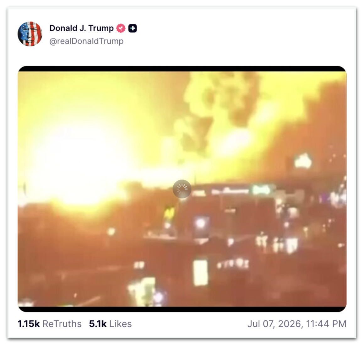 Trump publica vídeo de bombardeio no Irã; EUA confirmam ataques