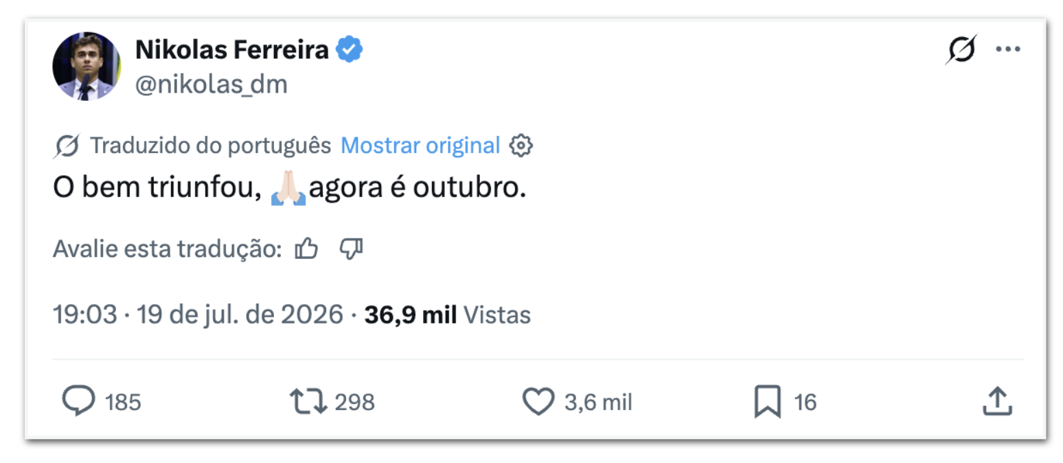 Nikolas compara vitória da seleção espanhola às eleições