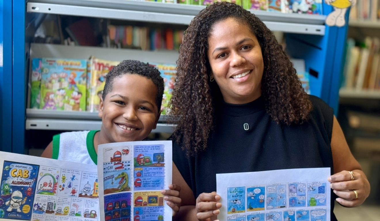 Talento mirim: aluno de 9 anos cria mais de 50 gibis em Cariacica