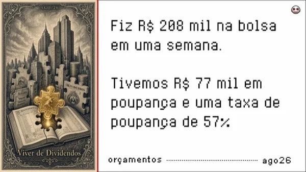 Tivemos um crescimento de 200 mil no patrimônio