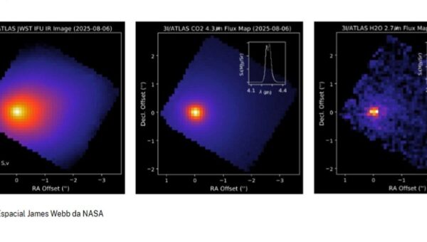 Telescópio James Webb analisa cometa interestelar 3I/ATLAS e revela composição química inédita que difere do nosso sistema solar